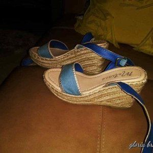 Matisse Denim Ankle Espadrille Wedge